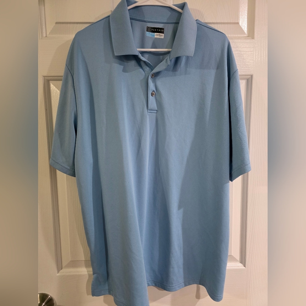 PGA Tour Blue Polo Shirt Classic Style